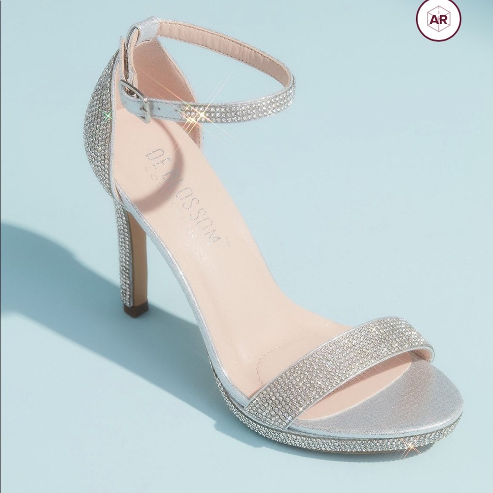 Crystal Ankle strap heels from David’s Bridal